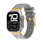 AP Silicone Watch Band For Apple Watch Series 10 42mm(Gold Grey)