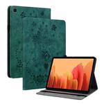 For Samsung Galaxy Tab A7 10.4 2020 T500 Butterfly Rose Embossed Leather Smart Tablet Case(Green)