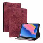 For Samsung Galaxy Tab A 8.0 2019 T290 Butterfly Rose Embossed Leather Tablet Case(Red)