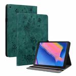 For Samsung Galaxy Tab A 8.0 2019 T290 Butterfly Rose Embossed Leather Tablet Case(Green)