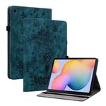 For Samsung Galaxy Tab S5e/T720/T725 Butterfly Rose Embossed Leather Tablet Case(Dark Blue)