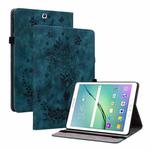 For Samsung Galaxy Tab S2 9.7 T810 T815 Butterfly Rose Embossed Leather Tablet Case(Dark Blue)