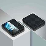 For OPPO Find N2 Flip Diamond Lattice Texture Fold Hinge Phone Case(Black)