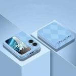 For OPPO Find N2 Flip Diamond Lattice Texture Fold Hinge Phone Case(Blue)