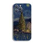 For iPhone 12 Precise Hole Oil Painting Pattern PC Phone Case(Castle)