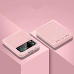 For Samsung Galaxy Z Flip3 5G Litchi Texture Fold Hinge Phone Case(Pink)