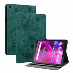 For Lenovo Tab M7 3rd Gen Butterfly Rose Embossed Leather Tablet Case(Green)