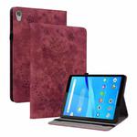 For Lenovo Tab M8 HD Butterfly Rose Embossed Leather Tablet Case(Red)