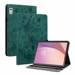 For Lenovo Tab M9 Butterfly Rose Embossed Leather Tablet Case(Green)