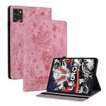 For Lenovo Legion Y700 2025 Butterfly Rose Embossed Leather Tablet Case(Pink)