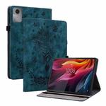 For Lenovo Idea Tab 11 / Xiaoxin Pad 2025 Butterfly Rose Embossed Leather Tablet Case(Dark Blue)