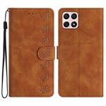 For Honor X8 / X30i Seven Butterflies Embossed Leather Phone Case(Brown)