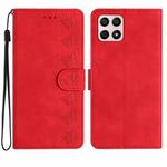 For Honor X8 / X30i Seven Butterflies Embossed Leather Phone Case(Red)