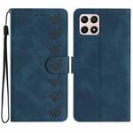 For Honor X8 / X30i Seven Butterflies Embossed Leather Phone Case(Blue)