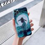 For iPhone 14 Precise Hole Oil Painting Pattern PC Phone Case(Thinker)