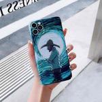 For iPhone 13 Pro Precise Hole Oil Painting Pattern PC Phone Case(Thinker)
