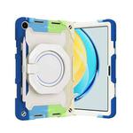 For Huawei MatePad SE 10.4 2023 Armor Contrast Color Silicone + PC Tablet Case(Colorful Blue)