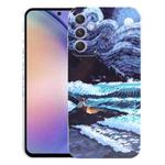 For Samsung Galaxy A54 5G Precise Hole Oil Painting Pattern PC Phone Case(Sea Wave)