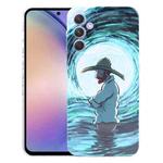 For Samsung Galaxy A54 5G Precise Hole Oil Painting Pattern PC Phone Case(Thinker)