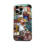 For iPhone 14 Pro Max Oil Painting Pattern IMD Straight TPU Phone Case(Gallery)