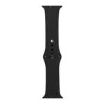 For Apple Watch Series 8&7 41mm / SE 2&6&SE&5&4 40mm / 3&2&1 38mm Silicone Watch Band, Short Section (female)(Black)