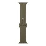 For Apple Watch Series 8&7 41mm / SE 2&6&SE&5&4 40mm / 3&2&1 38mm Silicone Watch Band, Short Section (female)(Army Green)