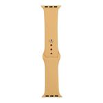 For Apple Watch Series 8&7 41mm / SE 2&6&SE&5&4 40mm / 3&2&1 38mm Silicone Watch Band, Short Section (female)(Gold)