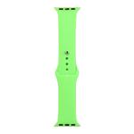 For Apple Watch Series 8&7 41mm / SE 2&6&SE&5&4 40mm / 3&2&1 38mm Silicone Watch Band, Short Section (female)(Brilliant Green)