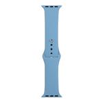 For Apple Watch Ultra 49mm / Series 8&7 45mm / SE 2&6&SE&5&4 44mm / 3&2&1 42mm Silicone Watch Band, Short Section (female)(Clear Blue)
