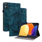 For Xiaomi Redmi Pad 10.61 Butterfly Rose Embossed Leather Tablet Case(Dark Blue)