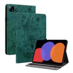 For Xiaomi Pad 6 11.2 2023 Butterfly Rose Embossed Leather Tablet Case(Green)