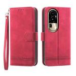 For OPPO Reno10 Pro 5G Dierfeng Dream Line TPU + PU Leather Phone Case(Red)