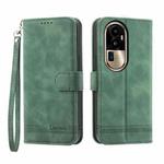 For OPPO Reno10 Pro+ 5G Dierfeng Dream Line TPU + PU Leather Phone Case(Green)