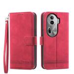 For OPPO Reno11 Pro China Dierfeng Dream Line TPU + PU Leather Phone Case(Red)