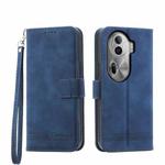 For OPPO Reno11 Pro China Dierfeng Dream Line TPU + PU Leather Phone Case(Blue)