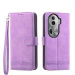 For OPPO Reno11 Pro China Dierfeng Dream Line TPU + PU Leather Phone Case(Purple)