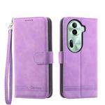 For OPPO Reno11 China Dierfeng Dream Line TPU + PU Leather Phone Case(Purple)
