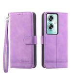 For OPPO A79 5G Dierfeng Dream Line TPU + PU Leather Phone Case(Purple)