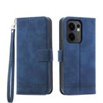 For OPPO Reno13 F 4G / 5G Dierfeng Dream Line TPU Hybrid PU Leather Phone Case(Blue)