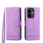 For OPPO Reno13 F 4G / 5G Dierfeng Dream Line TPU Hybrid PU Leather Phone Case(Purple)