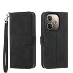 For OPPO A5 PRO 5G Global Dierfeng Dream Line TPU Hybrid PU Leather Phone Case(Black)