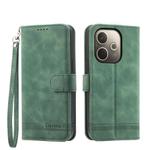 For OPPO A5 PRO 5G Global Dierfeng Dream Line TPU Hybrid PU Leather Phone Case(Green)