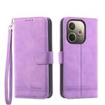 For OPPO A5 PRO 5G Global Dierfeng Dream Line TPU Hybrid PU Leather Phone Case(Purple)