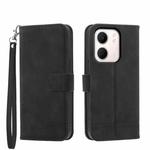 For OPPO A5x 5G / A3 4G / 5G / A3x 4G / 5G Dierfeng Dream Line TPU Hybrid PU Leather Phone Case(Black)