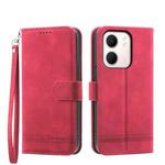 For OPPO A5x 5G / A3 4G / 5G / A3x 4G / 5G Dierfeng Dream Line TPU Hybrid PU Leather Phone Case(Red)