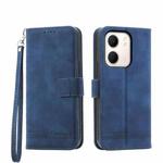 For OPPO A5x 5G / A3 4G / 5G / A3x 4G / 5G Dierfeng Dream Line TPU Hybrid PU Leather Phone Case(Blue)