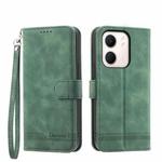 For OPPO A5x 5G / A3 4G / 5G / A3x 4G / 5G Dierfeng Dream Line TPU Hybrid PU Leather Phone Case(Green)