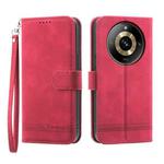 For Realme 11 Pro 5G/11 Pro+ 5G Dierfeng Dream Line TPU + PU Leather Phone Case(Red)