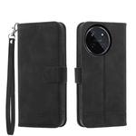 For Realme 11 4G Dierfeng Dream Line TPU + PU Leather Phone Case(Black)