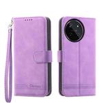 For Realme 11 4G Dierfeng Dream Line TPU + PU Leather Phone Case(Purple)